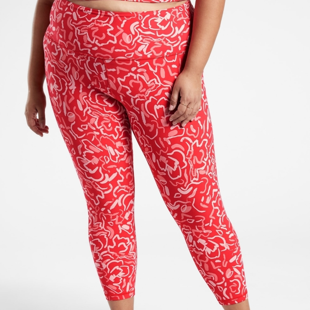 Athleta| Elation Printed 7/8 Tight Leggings Size 1X
